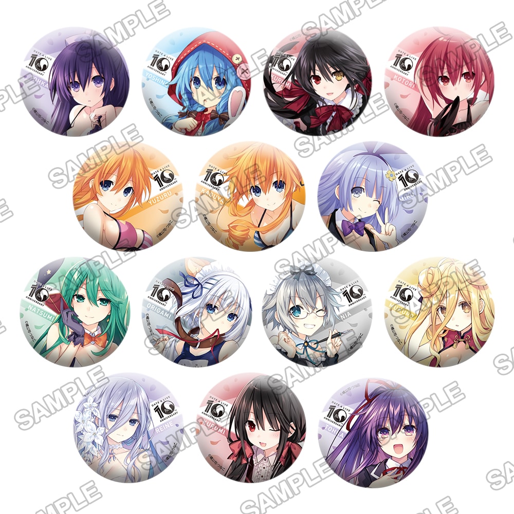 DATE A LIVE 10th ANNIVERSARY FAIR メタリック缶バッジ: その他グッズ