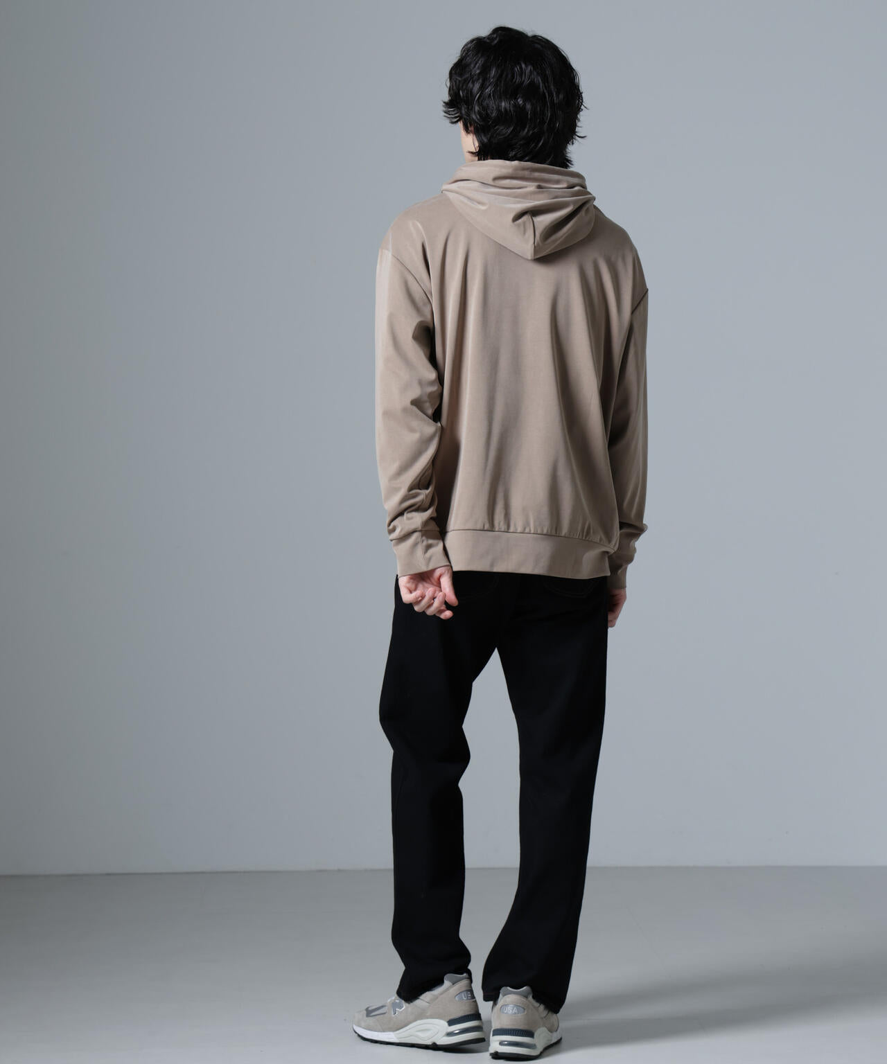 ヌバック ライク スムース プルオーバー パーカー (セットアップ可)