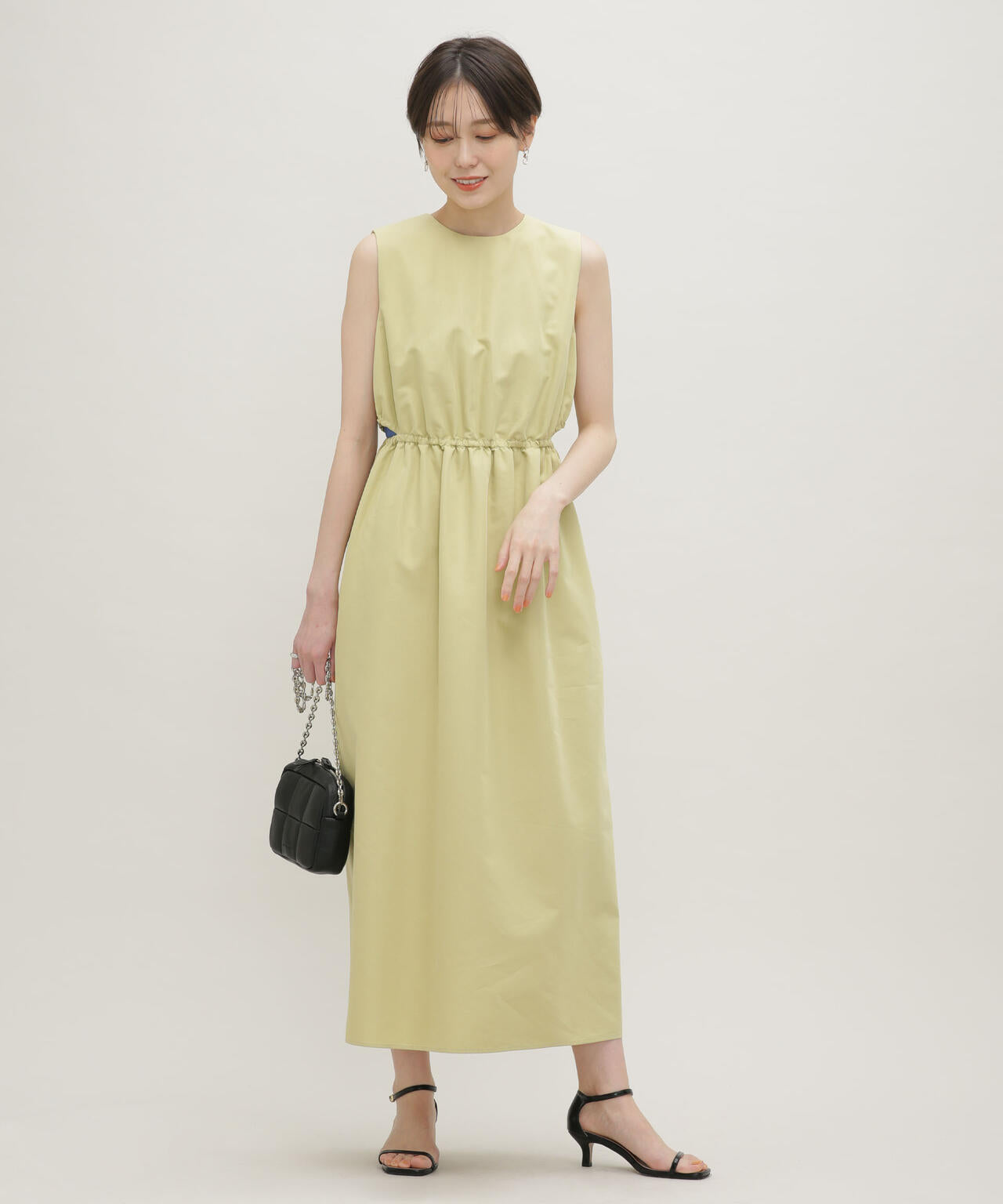 LB.03/ウエストスリットノースリーブワンピース