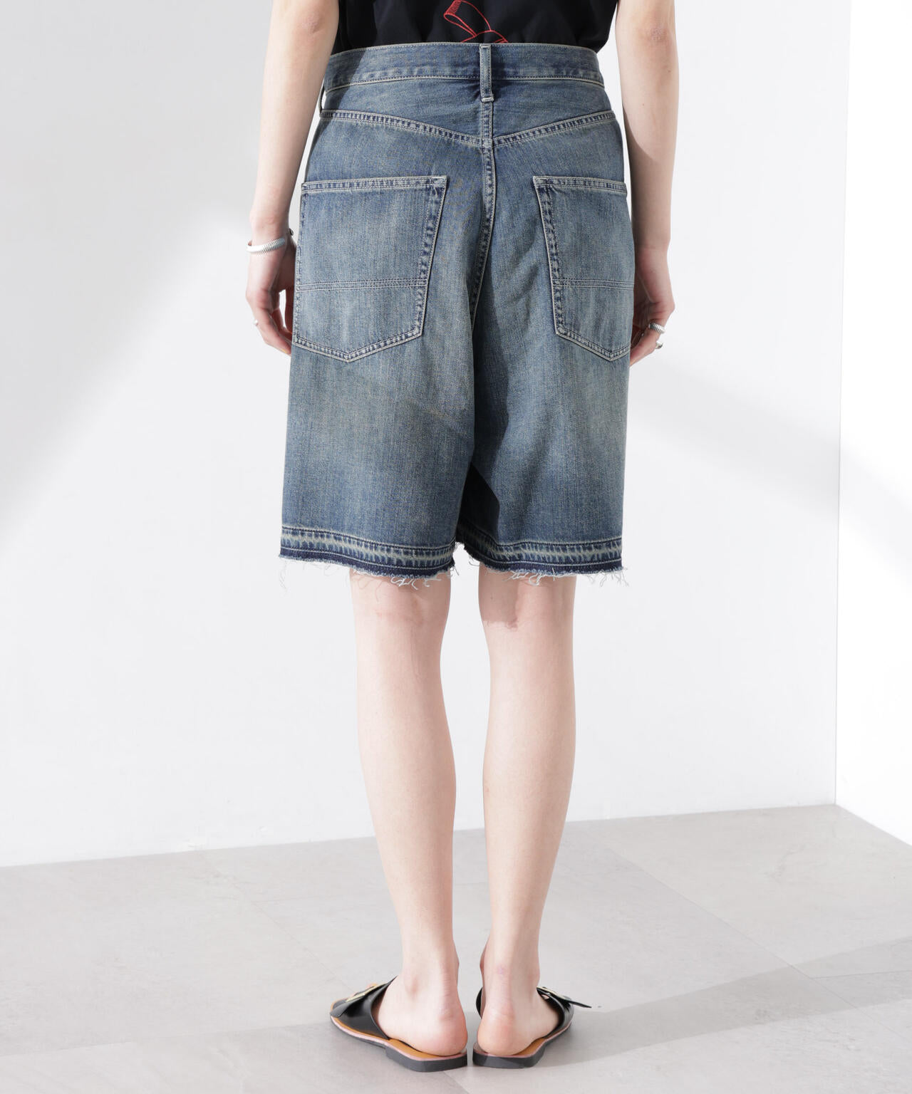 RhodolirioN / 5Pockets Huge Shorts - Denim