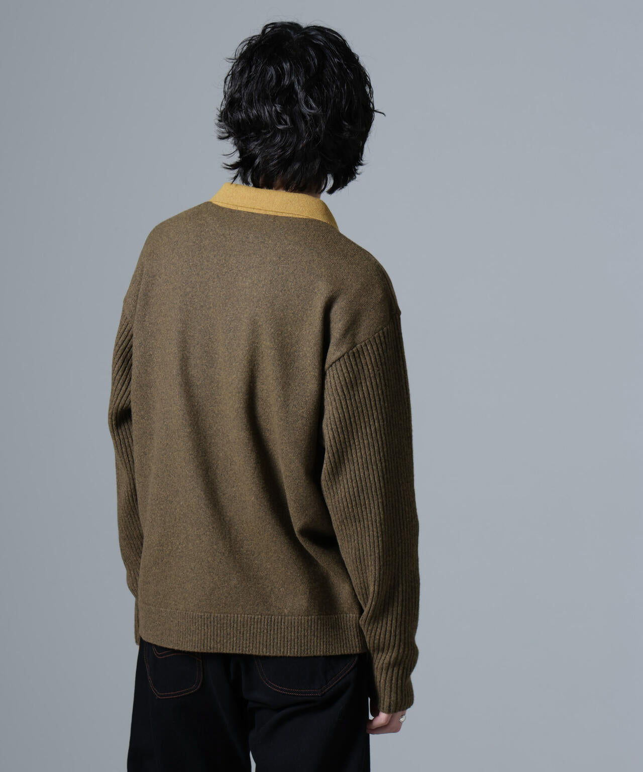 WEB 限定 / バイカラー スキッパー ニット