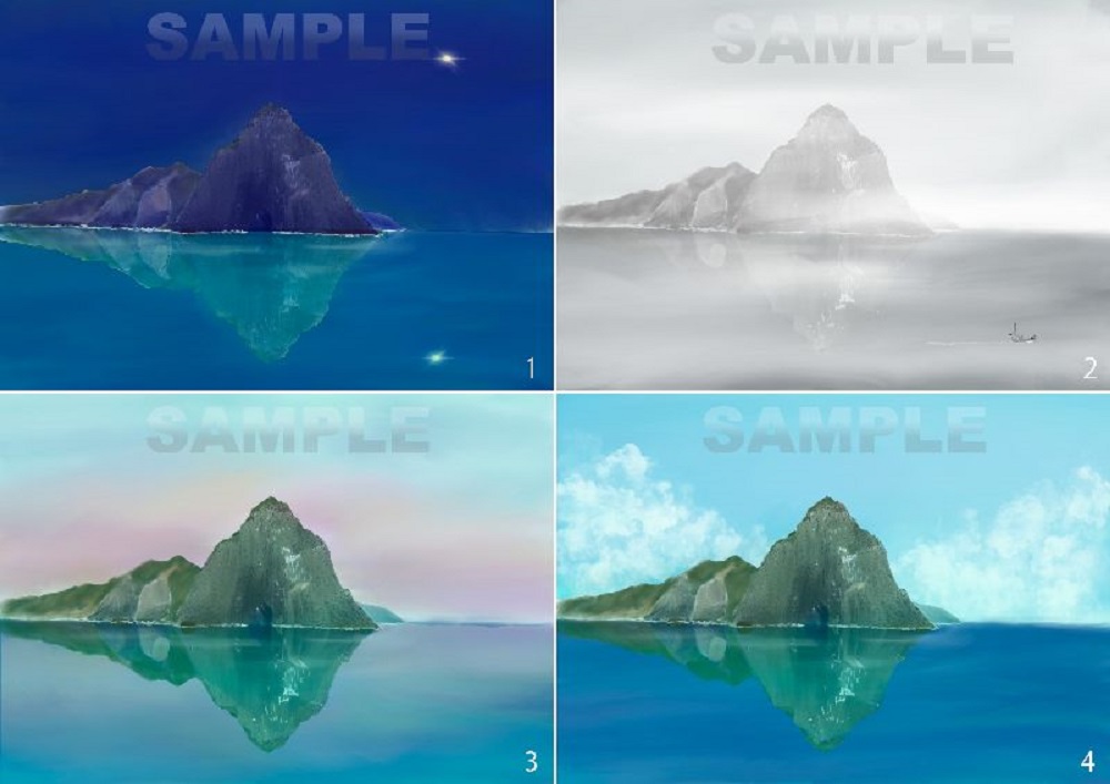 糸島八景画 芥屋の大門 4枚セット | 西日本新聞セレクトモール