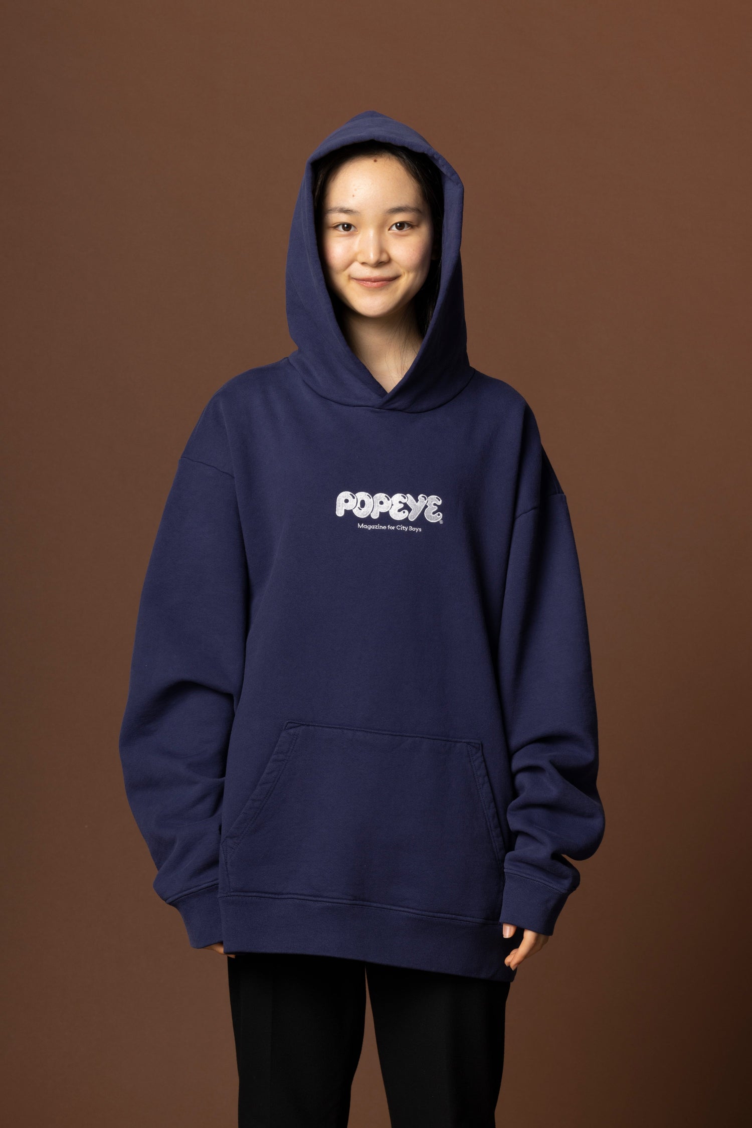 POPEYE Logo Hoodie / Deep Navy - POPEYE ONLINE STORE