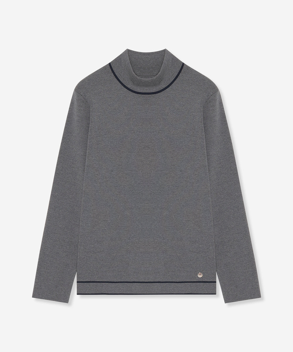 エクラ掲載】クリアニットバイカラープルオーバー(トップス