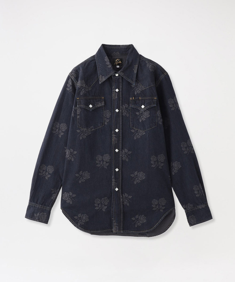 Needles/ニードルズ】デニムシャツ Western Shirt 8oz Denim / Rose Jq