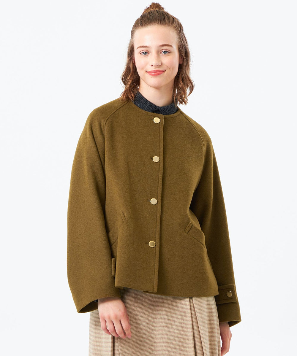 WELBURY NO COLLAR SHORT（ウェルベリーノーカラーショート）】ウール