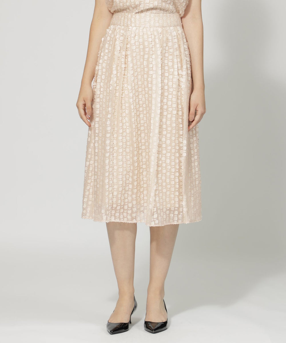 シアーカットジャカード ギャザーフレアスカート(スカート)｜EPOCA