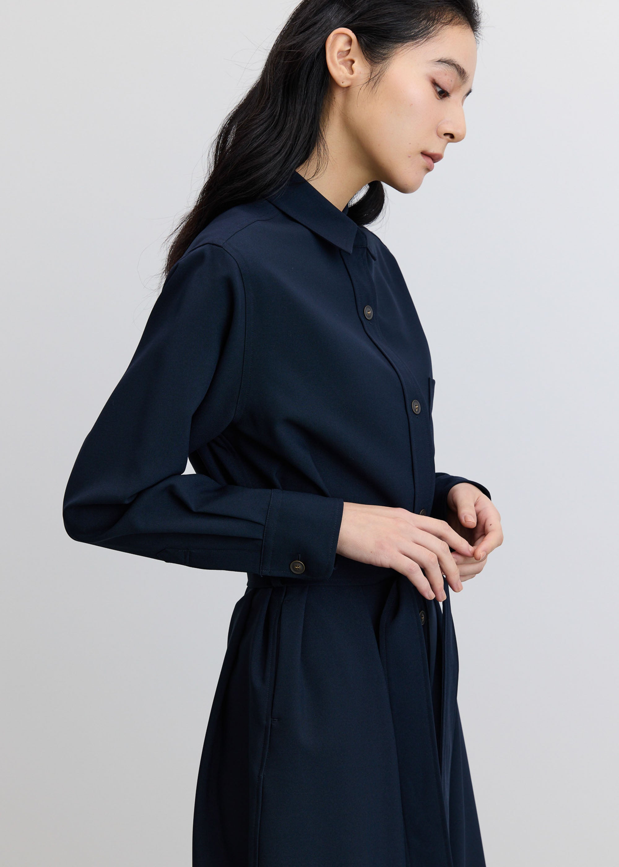 ソフトオックスシャツワンピース - SOÉJU online store｜上質な大人の