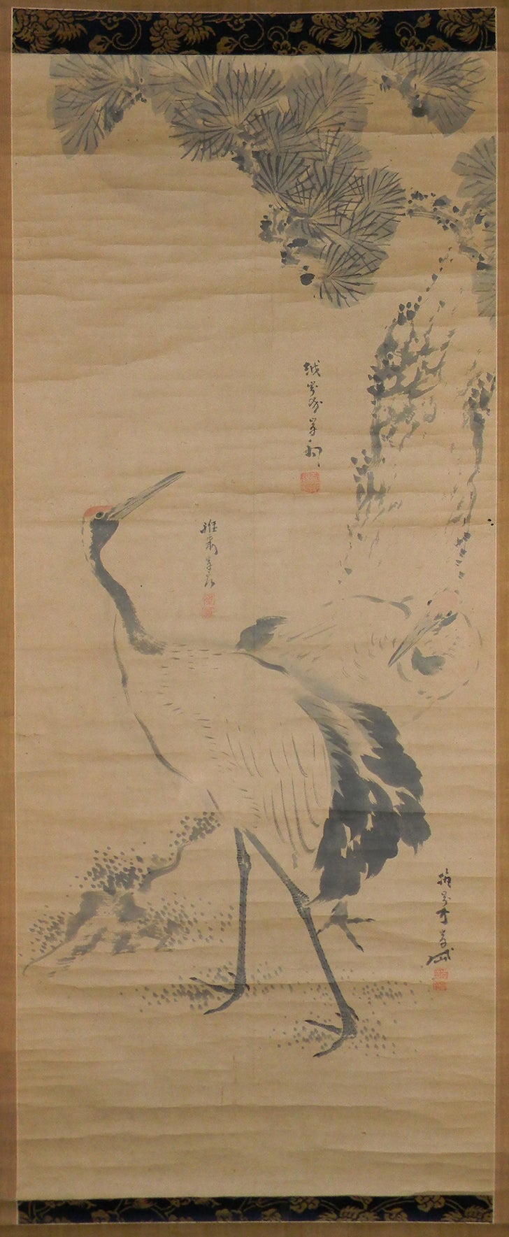 岸駒・岸岱・岸良 松鶴図：掛軸 | 野崎淳之介 『玉石混淆 美術館