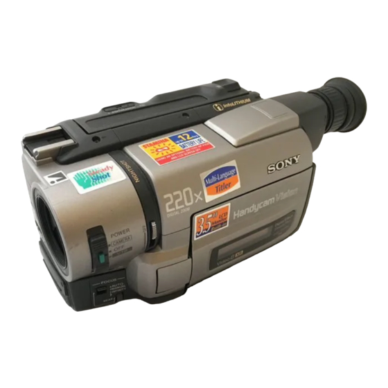 SONY HANDYCAM VISION CCD-TRV45E OPERATING INSTRUCTIONS MANUAL Pdf