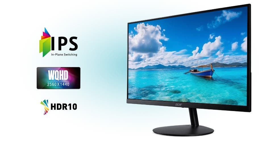 Acer モニター 27インチ WQHD 16:9 IPS 非光沢 NTSC 72% 1ms(VRB