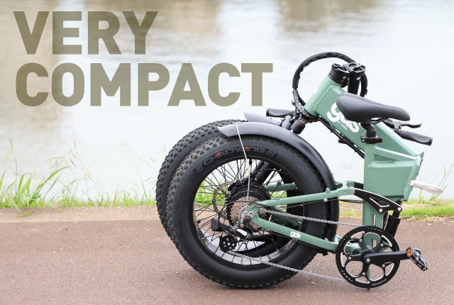 極太タイヤで超パワフル】7段ギア120km走行可。折りたたみ電動アシスト