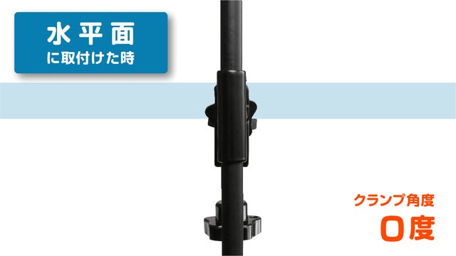 同人誌即売会の設営に便利なクランプ式軽量ポスタースタンド|ClamPo
