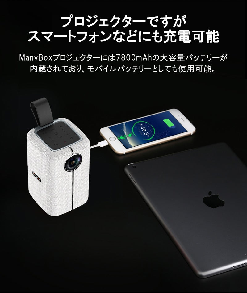 パワフルサウンドで1ランク上の体験を。スマートプロジェクター Many