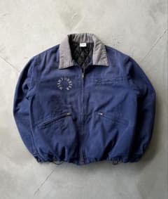 ドローコードビンテージライクショートダックジャケット 紺wishforever