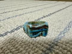 秘蔵品！ 古代エジプト 聖眼ウジャト ホルスの眼 リング ファイアンス