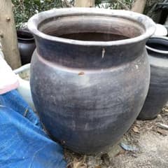 ⑦大甕 おおがめ 甕 カメ 扁平、水甕 オブジェ ガーデニング 金魚