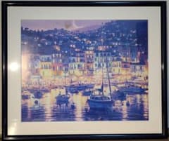 真作】【複製】複製画 笹倉鉄平 ヴィルフランシュ 風景画 箱入 Z107