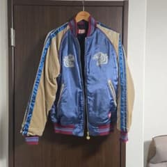 Onitsuka Tiger スカジャン M 青・ベージュ 2月のみ出品 - メルカリ