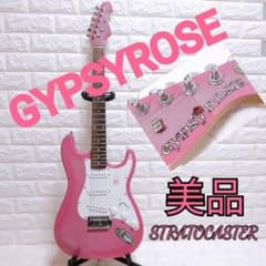 ジプシーローズ GYPSY ROSE エレキギター ピンク 初心者向け 美品