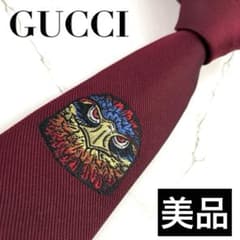 みかん様専用 美品 グッチ ネクタイ エンブロイダリー ワシ ワン