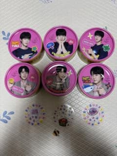 BTS☆JIN ジン ドンウォン ツナ缶 ピンク ステッカー6缶 - メルカリ