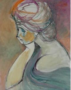 油絵 菅家令子 絵 絵画 インテリア F6-080712 人物 女性像 - メルカリ