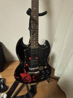 Epiphone エレキギター ブラック 悪魔デザイン - メルカリ