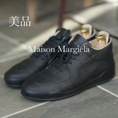 メゾンマルジェラ レザー スニーカー イタリア製 42 黒 エアフォース