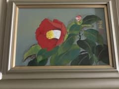 太尾芳生（ふとお よしお） 紅椿 日本画 額入り 美品 希少品 - メルカリ