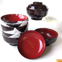 越前塗 粂治郎 溜塗 コーヒー盆 2枚 越前漆器 | Shop at Mercari from