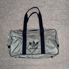 old adidas スクールバッグ スクバ グレー ワッぺ 兼松 - メルカリ