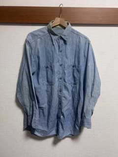 p*o様 US NAVY 40'S シャンブレーシャツ ステンシル入り - メルカリ