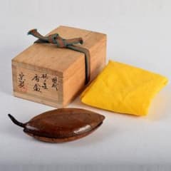 茶道具 塗師 新井宗賀作 乾漆 柿の葉香合 共箱 V 8833 - メルカリ