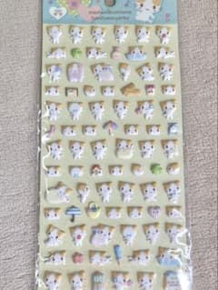 平成レトロ マシュマロみたいなふわふわにゃんこ ぷっくりシール