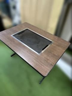 長方形 サカモト お好み焼きテーブル 動作ok 都市ガス13A用 鉄板 厨房