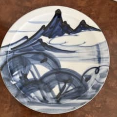 人間国宝 近藤悠三 案 染付山 飾皿 - メルカリ