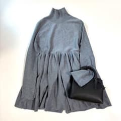 美品】acka. ペムラム ニット トップス グレー エーシーケーエー