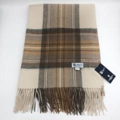 ジョンストンズ 大判マフラー スカーフ ナチュラルスチュワート
