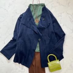 美品✨萌 MOYURUモユル 変形ウールジャケット 羽織 軽量 L