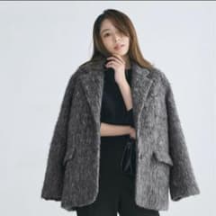 basement online モヘアシャギージャケットコート - メルカリ