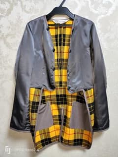 COMMEdesGARCONS コムコム タータンチェックインナージャケット - メルカリ