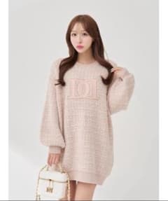 Darich ダーリッチ DDロゴツイードニットプルオーバー ピンク - メルカリ