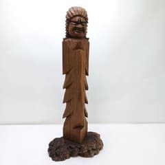 Y2293-28 仏教 木彫り 円空仏 義刀作 高さ29㎝ I - メルカリ