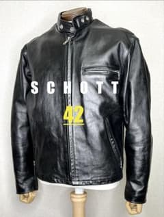 ③schott【42】641ライナー付 米国製◇革ジャンninjaハーレーgpz