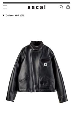 sacai carhartt wip レザー ジャケット 黒 サイズ1 - メルカリ
