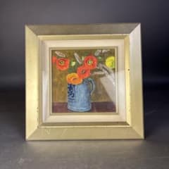 油彩画 ひなげし 額 森清治郎 - メルカリ