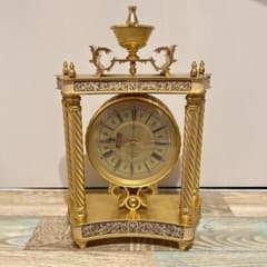 希少 日本美術時計 Nマーク 置き時計 ELECTRIC 4 JEWELS 金色 - メルカリ