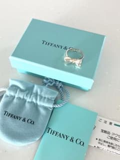 ティファニー 7号 リボン ボウ リング 925 750 コンビ P18fe - メルカリ