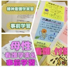 精神看護学実習事前学習 母性看護学実習事前学習 看護付箋ノート